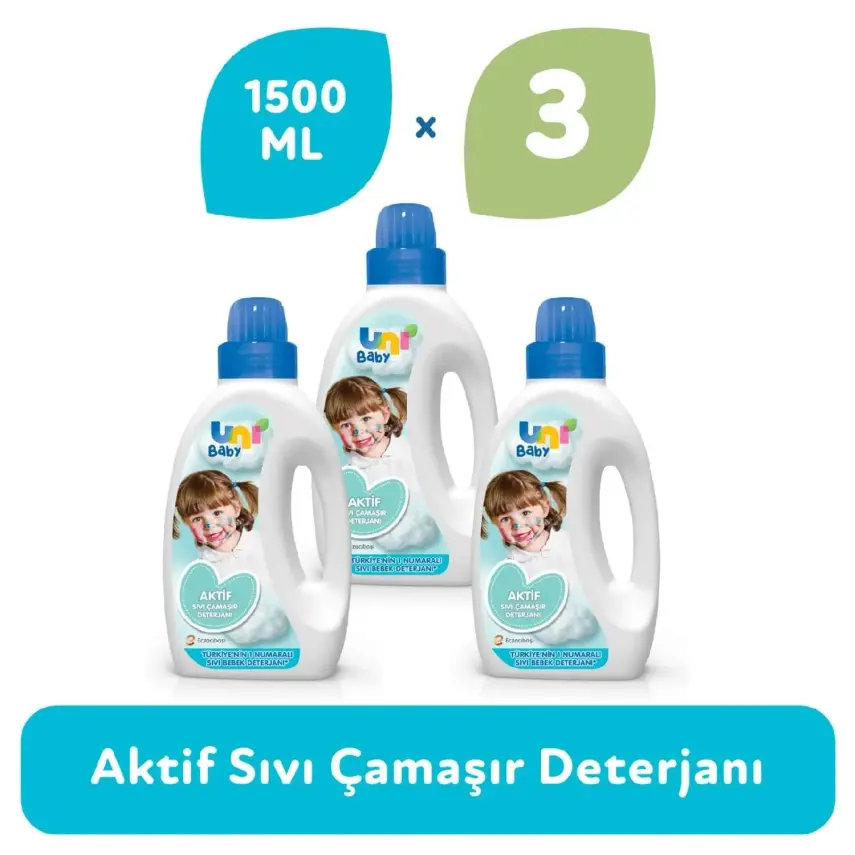 Uni Baby Bebek Çamaşır Deterjanı 3x1500 ml - 1