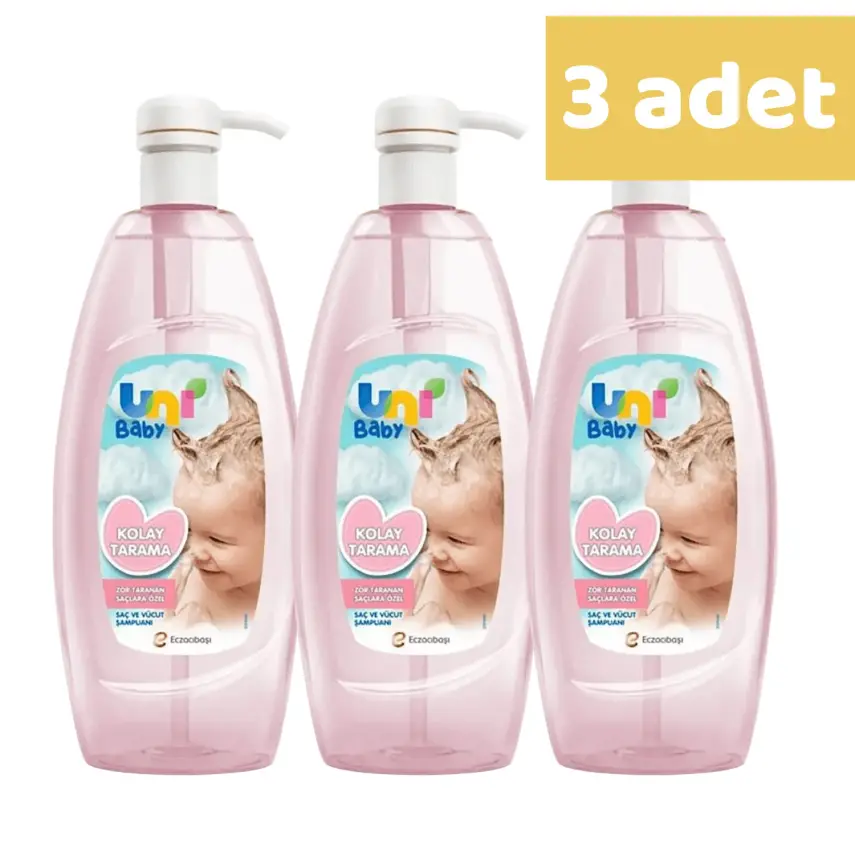 Uni Baby Kolay Tarama Bebek Şampuanı 700 ml x3 - 1