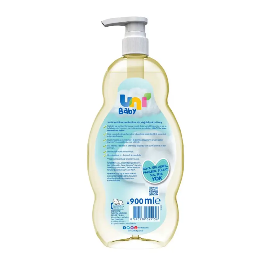 Uni Baby Şeffaf Bebek Şampuanı 900 ml - 18