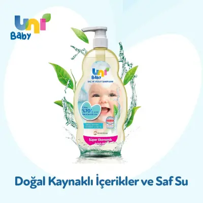 Uni Baby Şeffaf Bebek Şampuanı 900 ml - 6