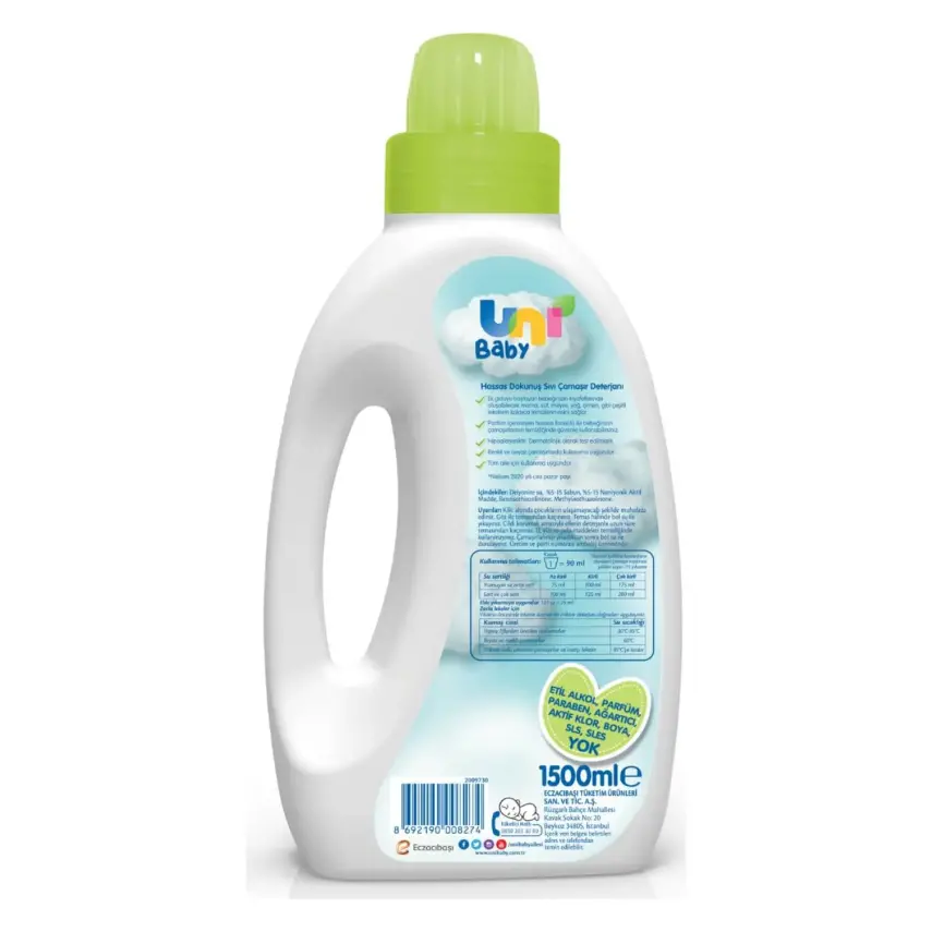 Uni Baby Sensivite Bebek Çamaşır Deterjanı 1500 ml - 6