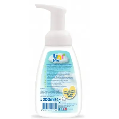 Uni Baby Yenidoğan Köpük Şampuan 200 ml x2  - 3