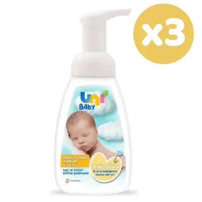 Uni Baby Yenidoğan Köpük Şampuan 200 ml x3 - 3