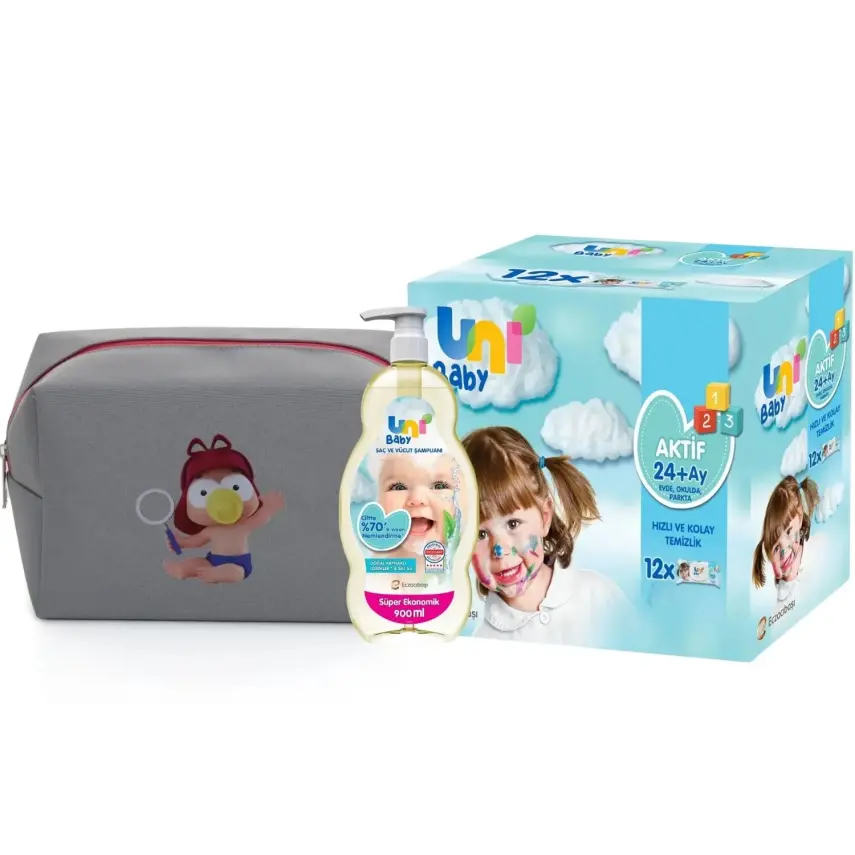 Unibaby Çantalı Set (Gri) - 1