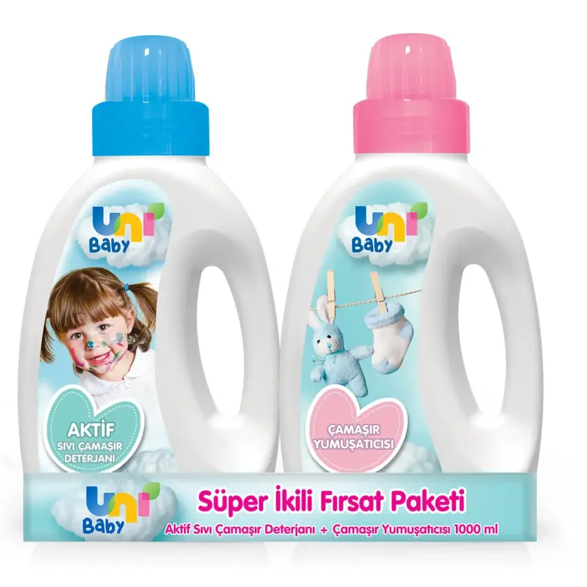 Unibaby Deterjan 1000 Ml+Yumuşatıcı 1000 Ml - 1