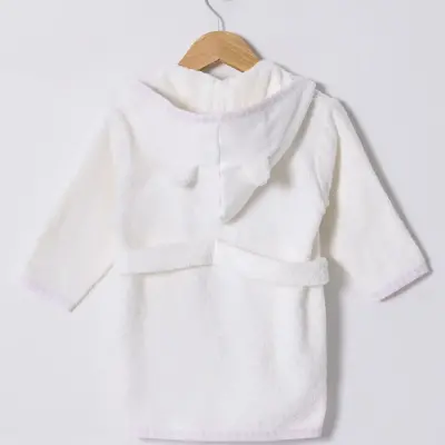 U.s. Polo Bebek Bornoz Ekru Unisex - 2