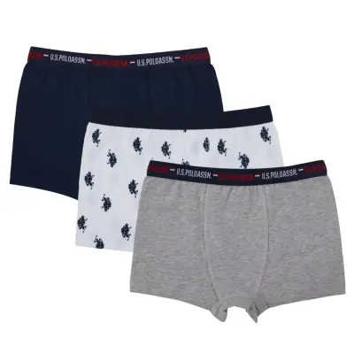 U.S. Polo Erkek 3'lü Boxer Takım Lacivert