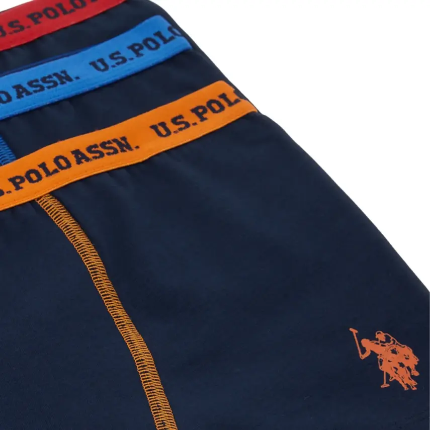 U.S. Polo Erkek 3lü Takım Boxer Lacivert - 4