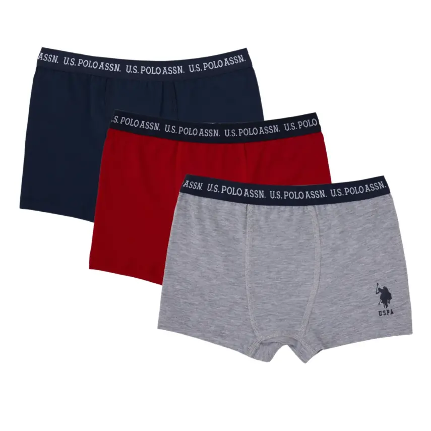 U.S. Polo Erkek 3lü Takım Boxer Lacivert - 1