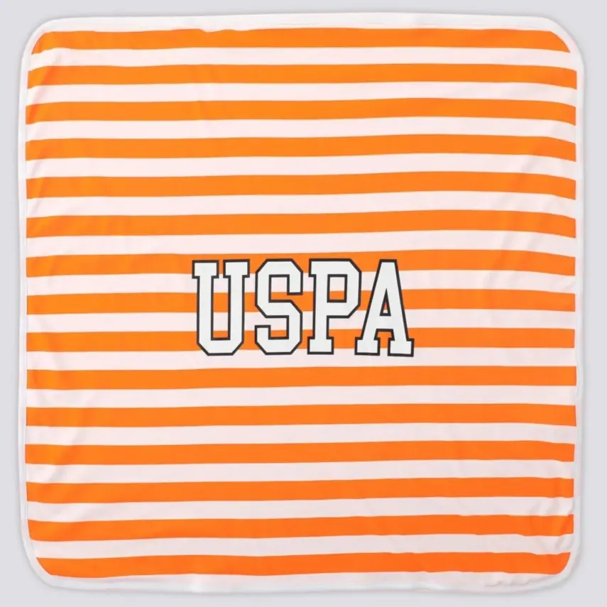 U.S. Polo Erkek Battaniye Beyaz - Koyu Sarı - 1