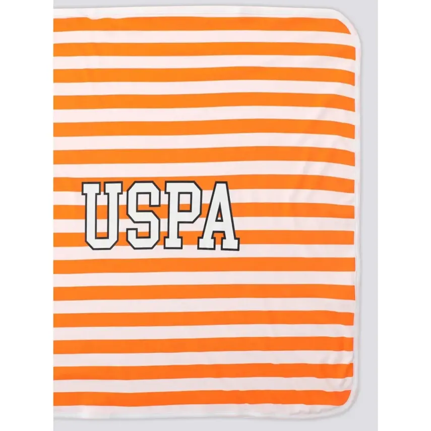 U.S. Polo Erkek Battaniye Beyaz - Koyu Sarı - 3