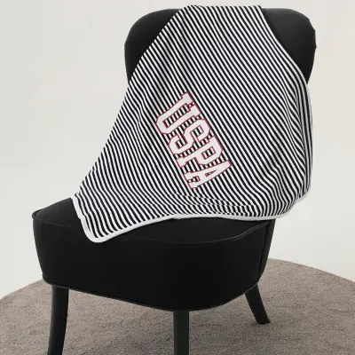 U.S. Polo Erkek Battaniye Beyaz - Siyah  - 2