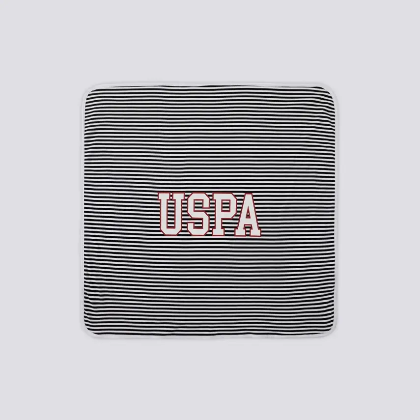 U.S. Polo Erkek Battaniye Beyaz - Siyah  - 1