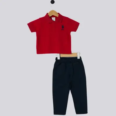 U.s. Polo Erkek Bebek 2Li Takım Kırmızı