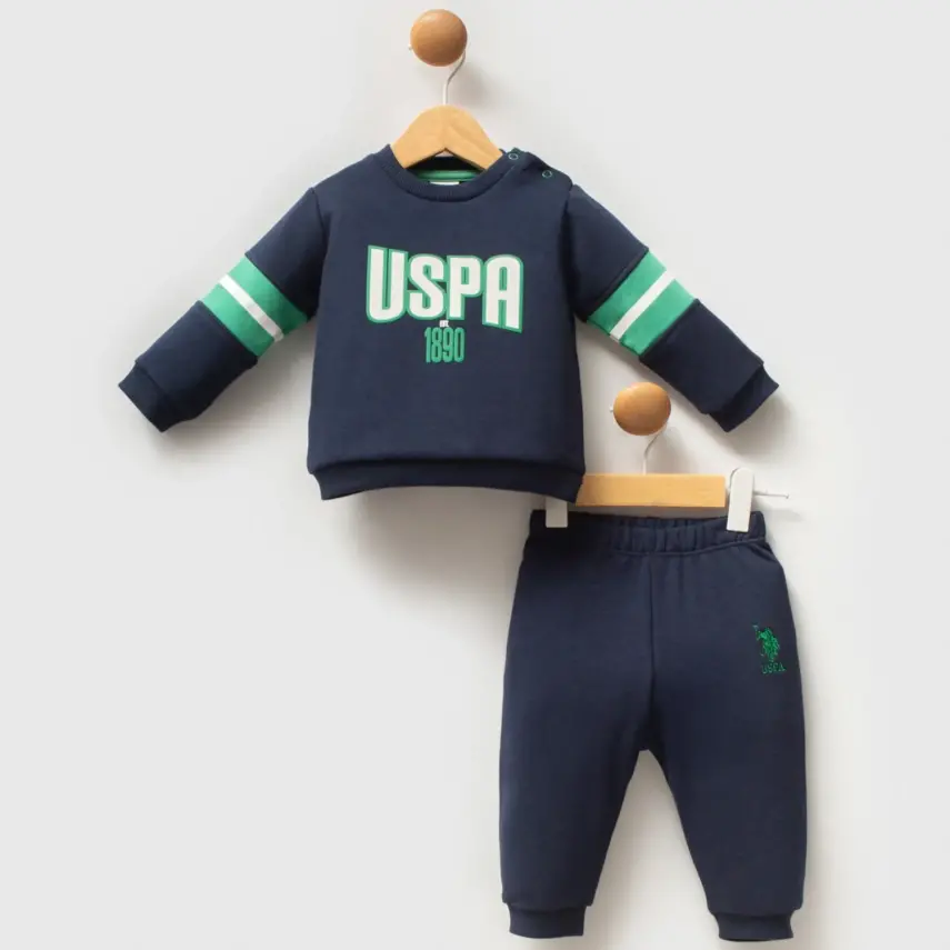 U.S. Polo Erkek Bebek 2li Takım Lacivert - Yeşil - 1