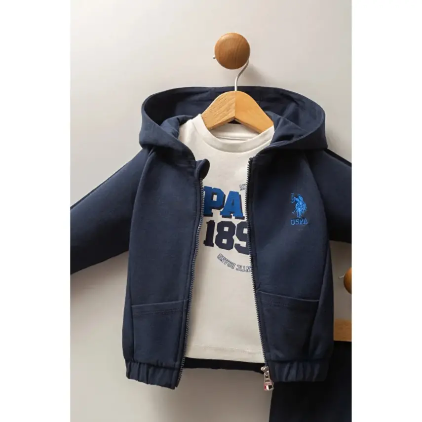 U.S. Polo Erkek Bebek 3lü Takım Lacivert - 4