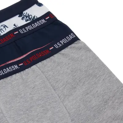 U.S. Polo Erkek Boxer 3lü Beyaz Rotasyon - 2