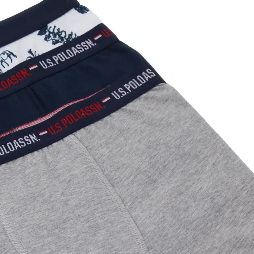 U.S. Polo Erkek Boxer 3lü Beyaz Rotasyon - 2