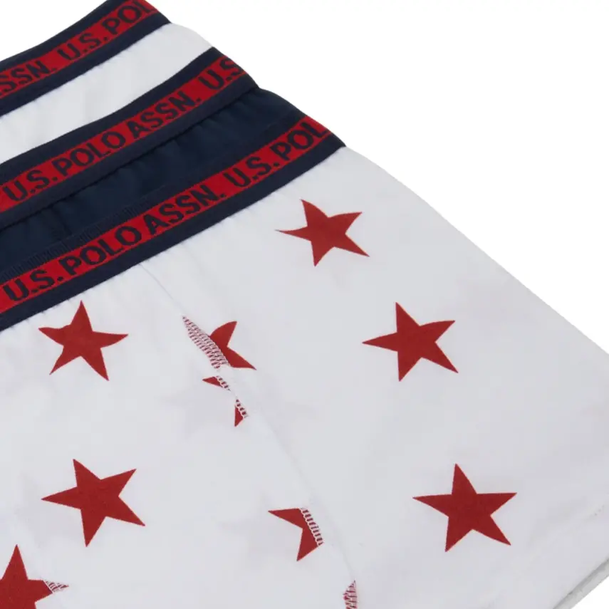 U.S. Polo Erkek Boxer 3lü Beyaz Rotasyon - Lacivert - 2