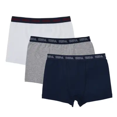 U.S. Polo Erkek Boxer 3lü Lacivert - 3