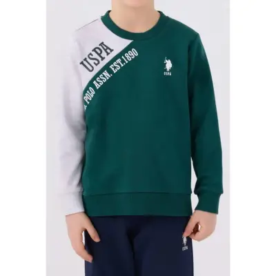 U.S. Polo Erkek Çocuk Eşofman Takımı Koyu Yeşil - 5