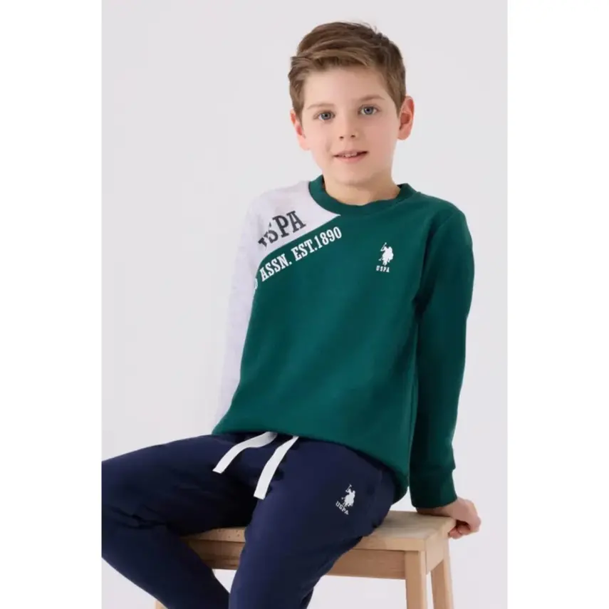 U.S. Polo Erkek Çocuk Eşofman Takımı Koyu Yeşil - 2