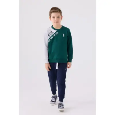 U.S. Polo Erkek Çocuk Eşofman Takımı Koyu Yeşil - 3