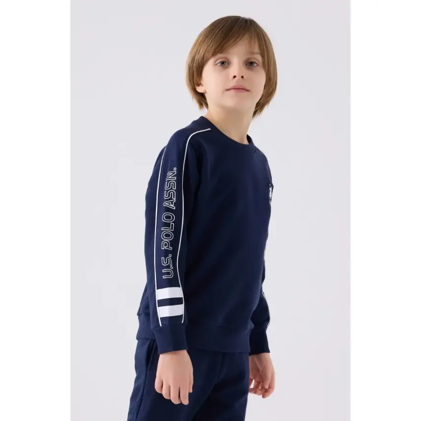 U.S. Polo Erkek Çocuk Eşofman Takımı Lacivert - Krem - 2