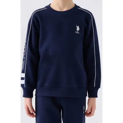 U.S. Polo Erkek Çocuk Eşofman Takımı Lacivert - Krem - 4