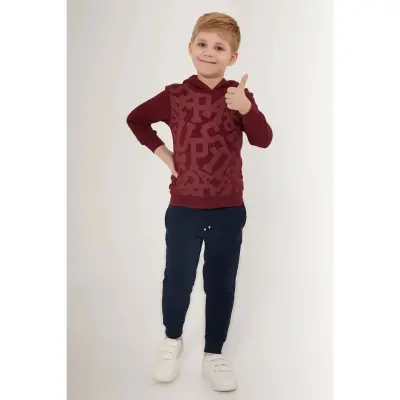 U.S. Polo Erkek Eşofman Takımı Koyu Kızıl Kahve - 3