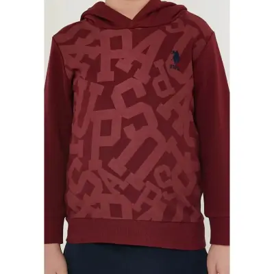 U.S. Polo Erkek Eşofman Takımı Koyu Kızıl Kahve - 4