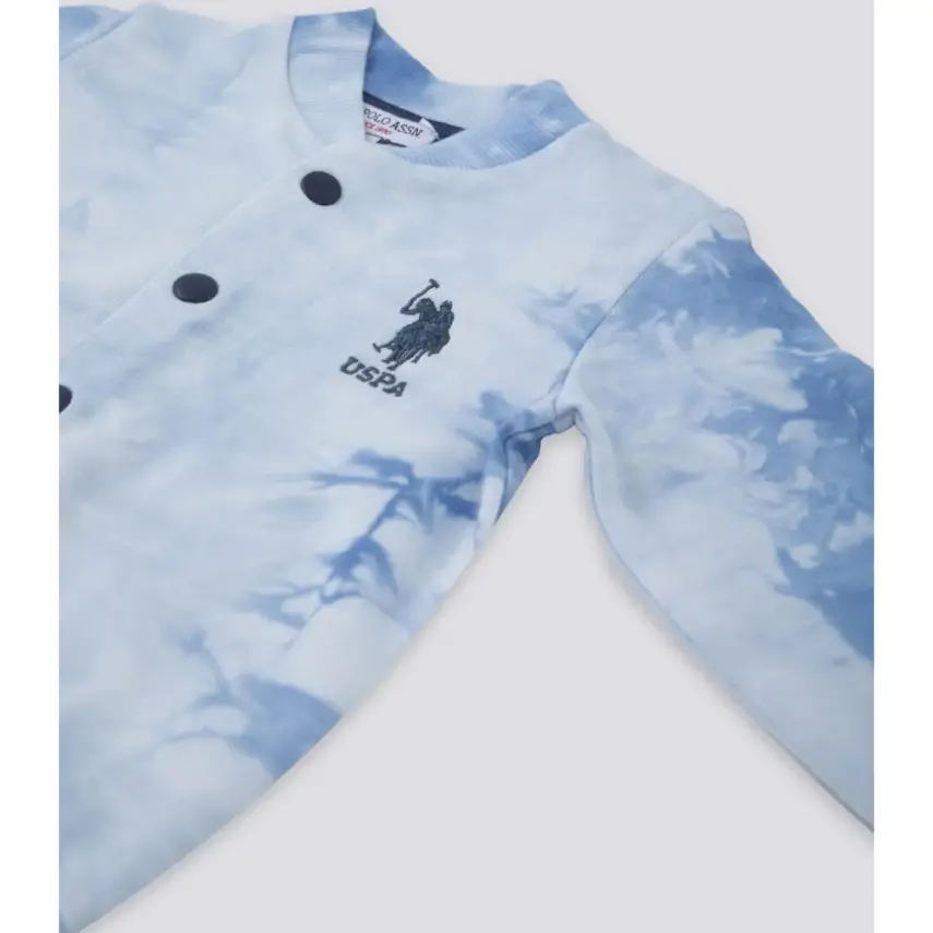 U.S. Polo Erkek Hırka Mavi Batik - 5