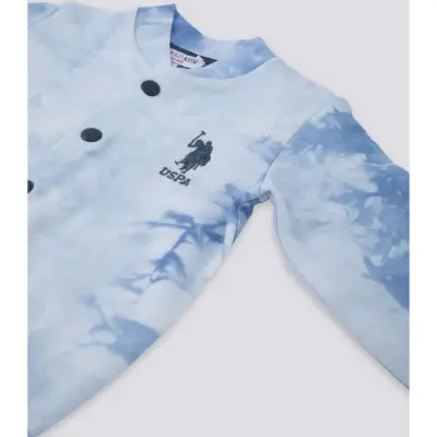 U.S. Polo Erkek Hırka Mavi Batik - 7