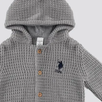 U.S. Polo Erkek Hırka Triko Açık Gri - 4