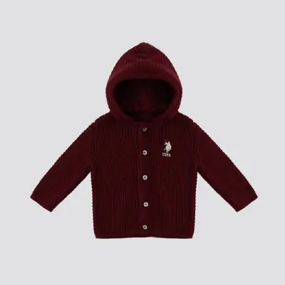 U.S. Polo Erkek Hırka Triko Bordo