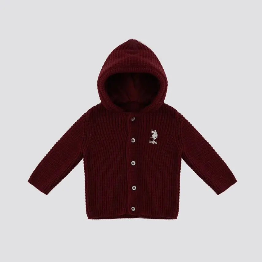 U.S. Polo Erkek Hırka Triko Bordo - 1