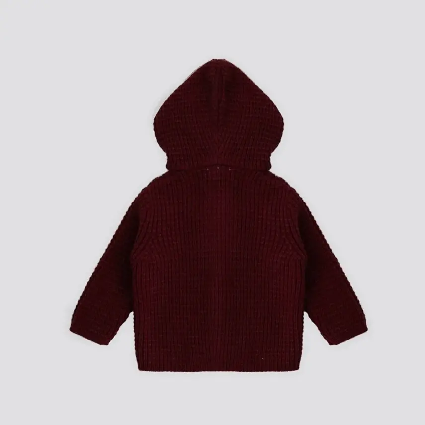 U.S. Polo Erkek Hırka Triko Bordo - 4