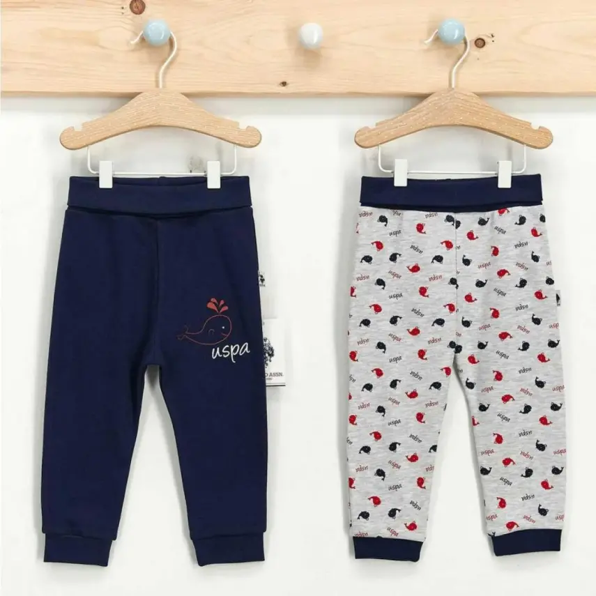 U.S. Polo Erkek Pantolon Patiksiz 2li Lacivert - 1