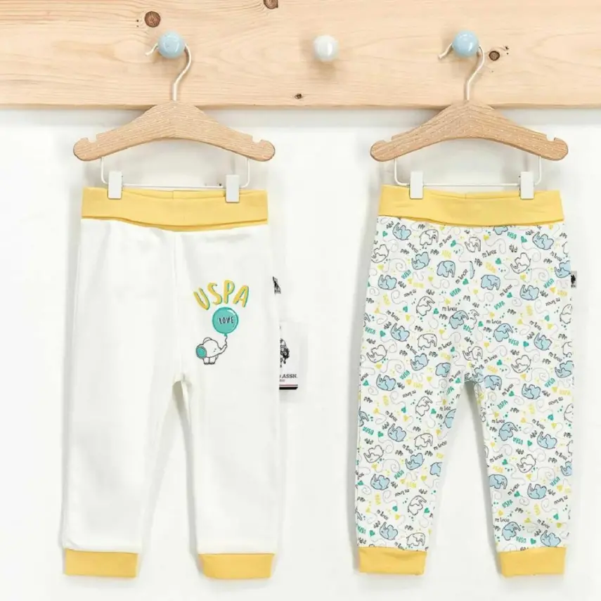 U.S. Polo Erkek Pantolon Patiksiz 2li Sarı - 1