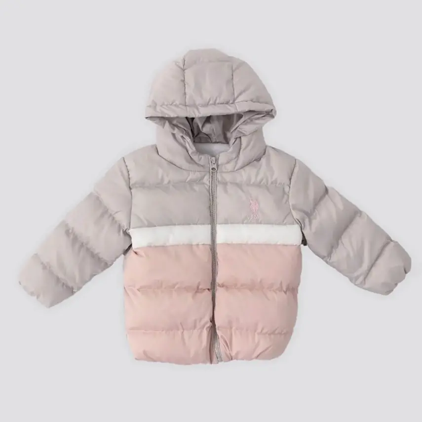 U.S. Polo Kız Bebek Montu Panel Grisi - 1