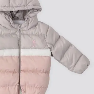 U.S. Polo Kız Bebek Montu Panel Grisi - 2