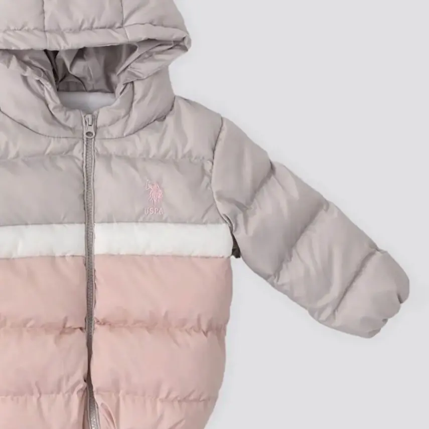 U.S. Polo Kız Bebek Montu Panel Grisi - 2