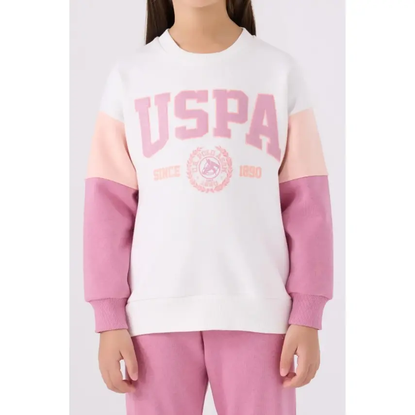 U.S. Polo Kız Çocuk Eşofman Takımı Krem - 5