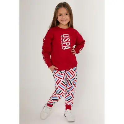 U.S. Polo Kız Eşofman Takımı Kırmızı 