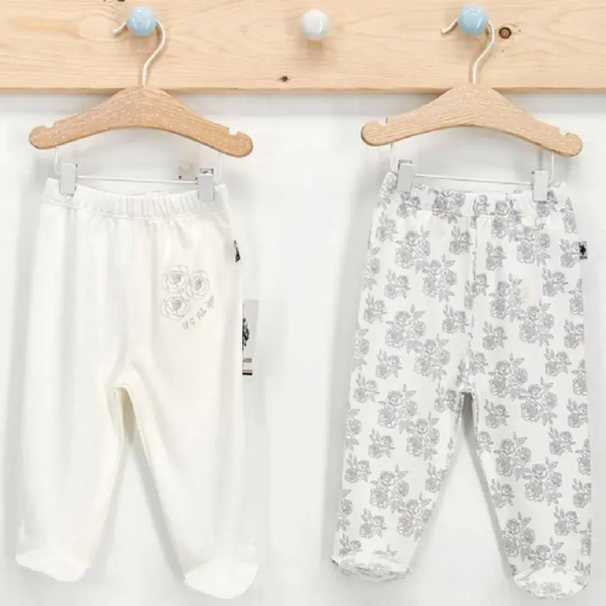 U.S. Polo Kız Pantolon Patikli 2li Krem - 2