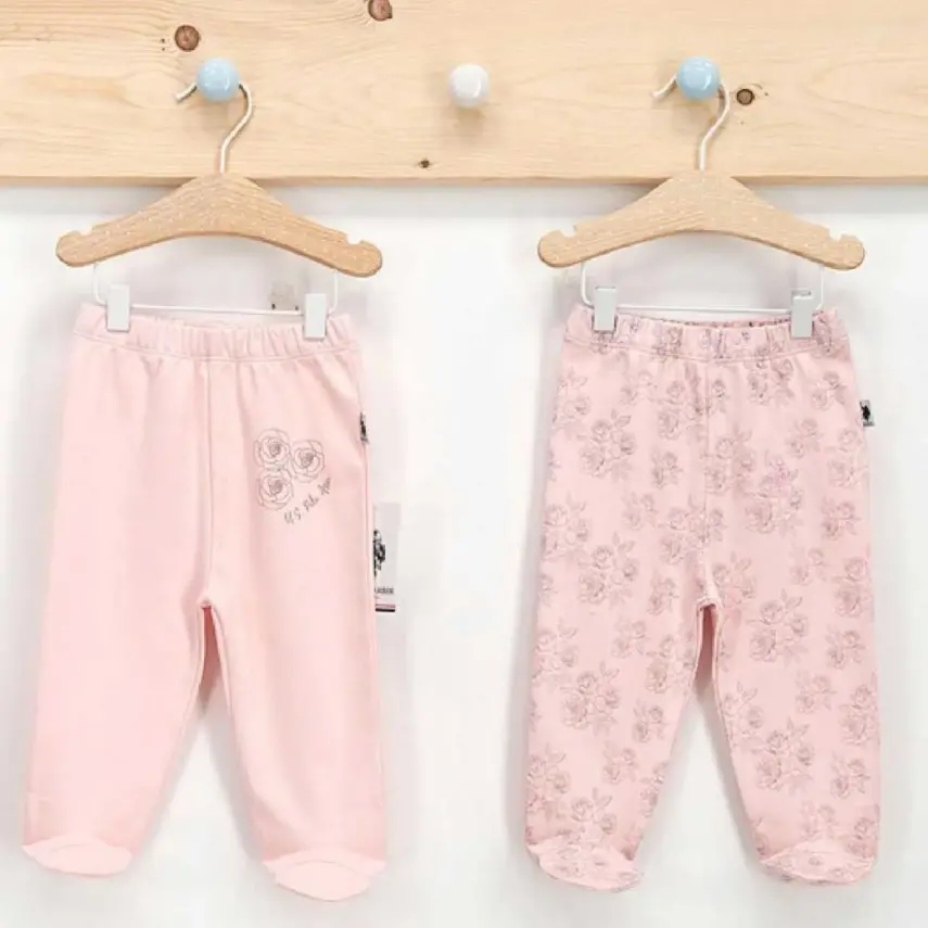 U.S. Polo Kız Pantolon Patikli 2li Toz Somon - 1