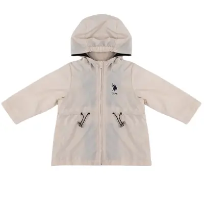 U.S. Polo Kız Yağmurluk Krem 