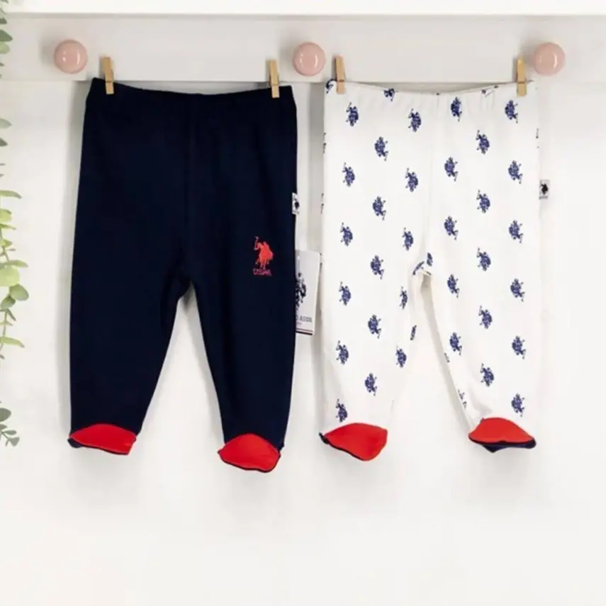 U.S. Polo Unisex Pantolon Patikli 2li Lacivert - Krem - 1