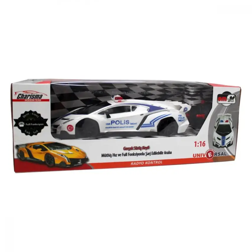Uzaktan Kumandalı Full Fonksiyon Araba Polis - 1