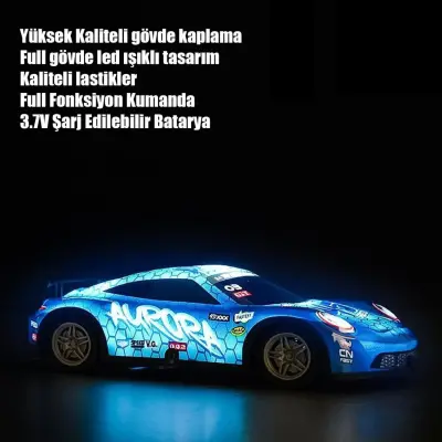 Uzaktan Kumandalı Full Fonksiyon Led Işıklı Şarjlı Araba 1:20 2.4G - 4